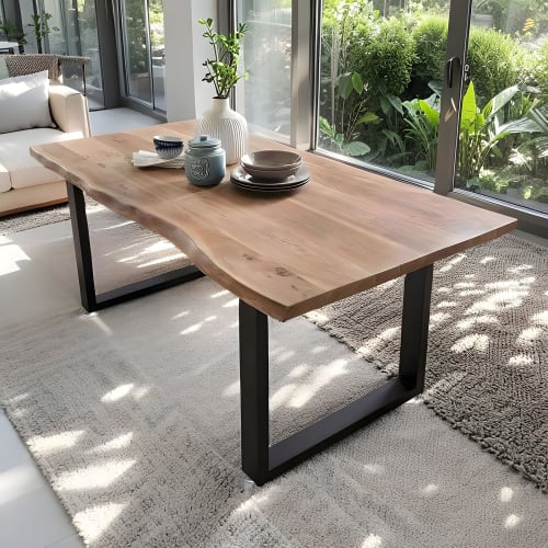 YASICA Iron Table Legs, Desk Legs, Metal Furniture Legs, Computer Desk Legs, with Rubber Floor Protector, Heavy-Duty Material, Powder Coated, Scratch