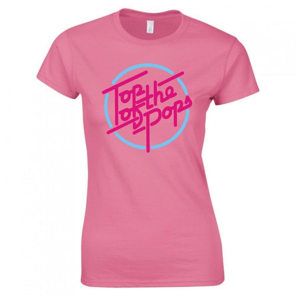 Inspired By Top Of The Pops Retro Logo Music Tv Ladies Skinny Fit Tshirt