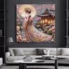 Diamond Art Painting Kits Cross Stitch Japanese Woman 5D DIY Diamond Embroidery Portrait Rhinestones Full Mosaic Decor For Home