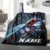 Custom Name Spiderman City Hero Party Blanket For Couch Bed Plush Cozy Fuzzy Blanket Super Soft Warm Blankets For Fall And Winter 0916178