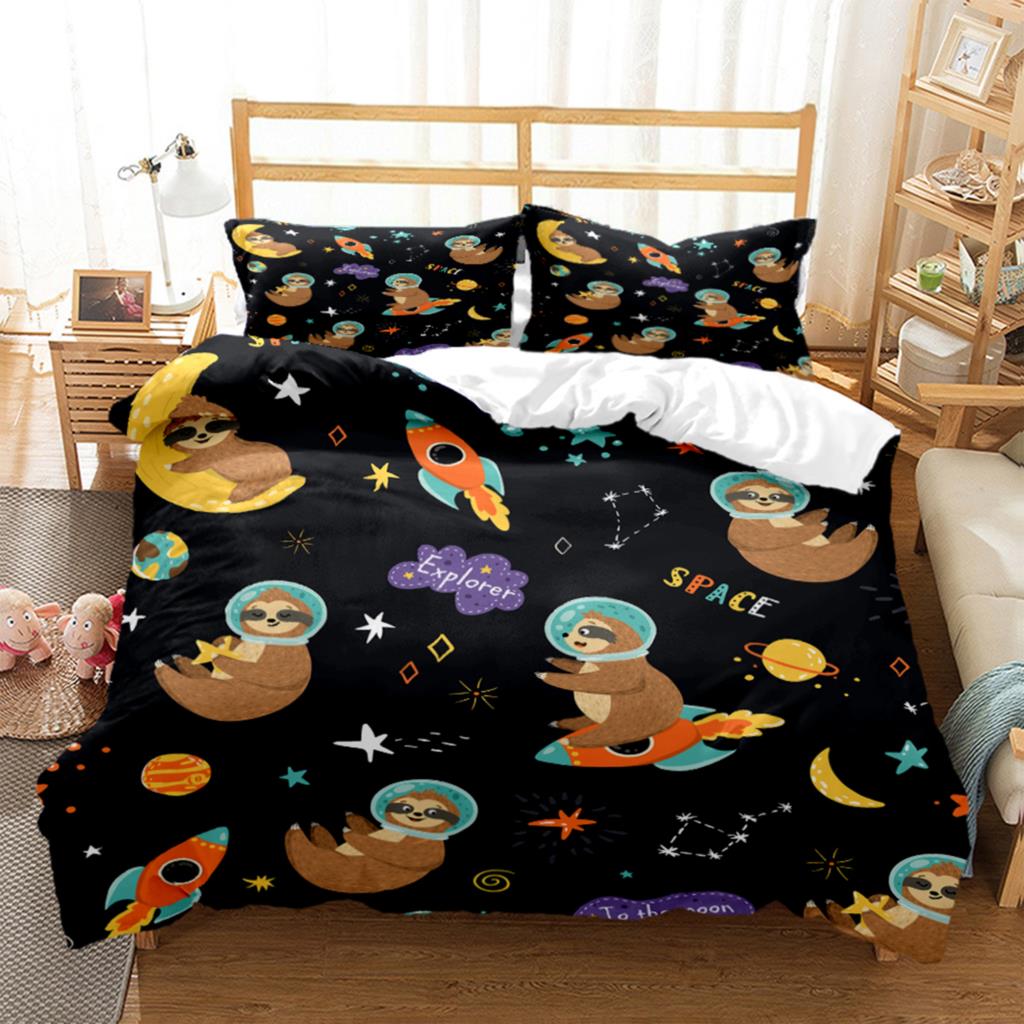 

Comforter Space Animals Hd Print Bedding Setchildren S Bed Double Bed S Comforter Bedding Setking Size Bedding Set Comforter (quilt)-EU Single(135*200cm)3pcs