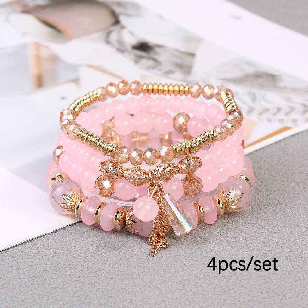 Bohemian Multilayer Beaded Wings Bracelet with Niche Design