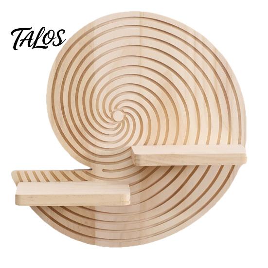 Bohemian Wanddeko Küsten-Holzregal Boho Schweberegale mit doppelten Ablageleisten Muschelförmiger Dekorativer Organizer für Schlafzimmer Badezimmer Wohnzimmer