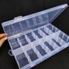 12-Grid Clear Plastic Storage Box with Dividers for Jewelry, Beads, Wiper Arms, Electronics, or Hardware