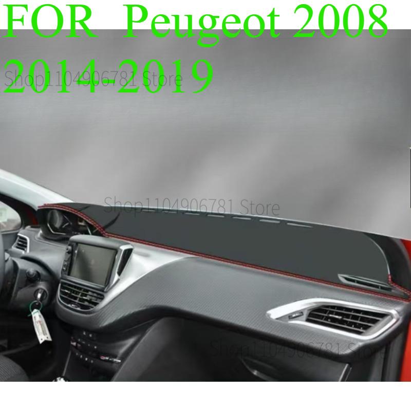 FOR  Peugeot 2008 2014- Car Dash Mat Dashmat Dashboard Mat Cover Sun Shade Dash Board Cover Carpet  Accessories