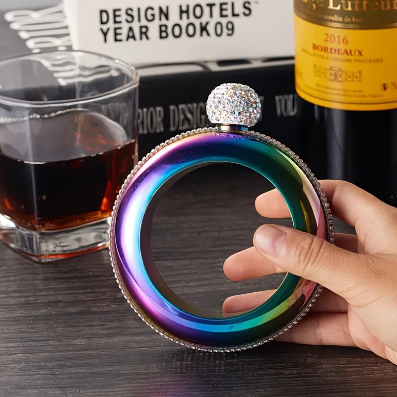 1pc Fashionable Stainless Steel Bangle Flask for Ladies - Discreetly Hides Wine, Cocktails & Spirits - Perfect Party Accessory for Summer Entertaining