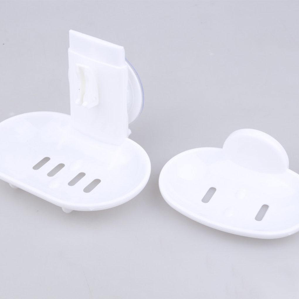 Home Bathroom Shower Soap Dish Box Holder Suction Cup Holder Case Container