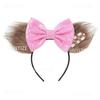 Fashion New Brown Beauty And Beast Mouse Ears Headband 5" Headwear Boys Girls Festival Party Hair Accessories Women Gift