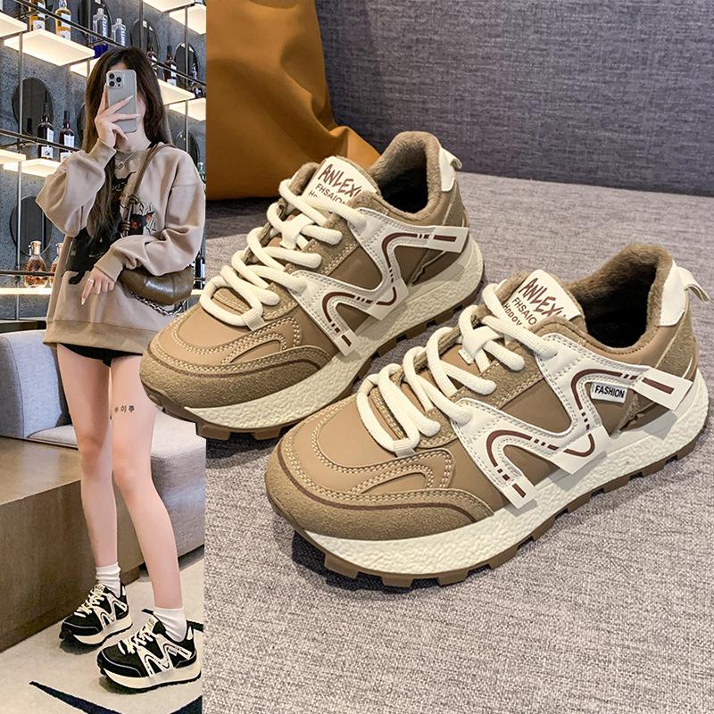 

2024 осень и зима популярные ретро легкие спортивные туфли универсальная мода новая мода платформа удобные повседневные кроссовки для папы 40