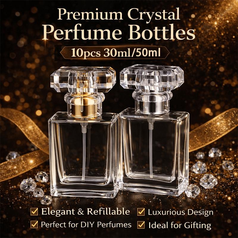 10Pcs 30/50Ml Perfume Bottle Gold Silver Empty Bottle Spray Bottle Portable Perfume Dispensing Bottles