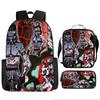 Luxury Popular Funny Novelty zoonomaly 3D Printed 3pcs/Set pupil School Bags Laptop Daypack Backpack Lunch bag Pencil Case