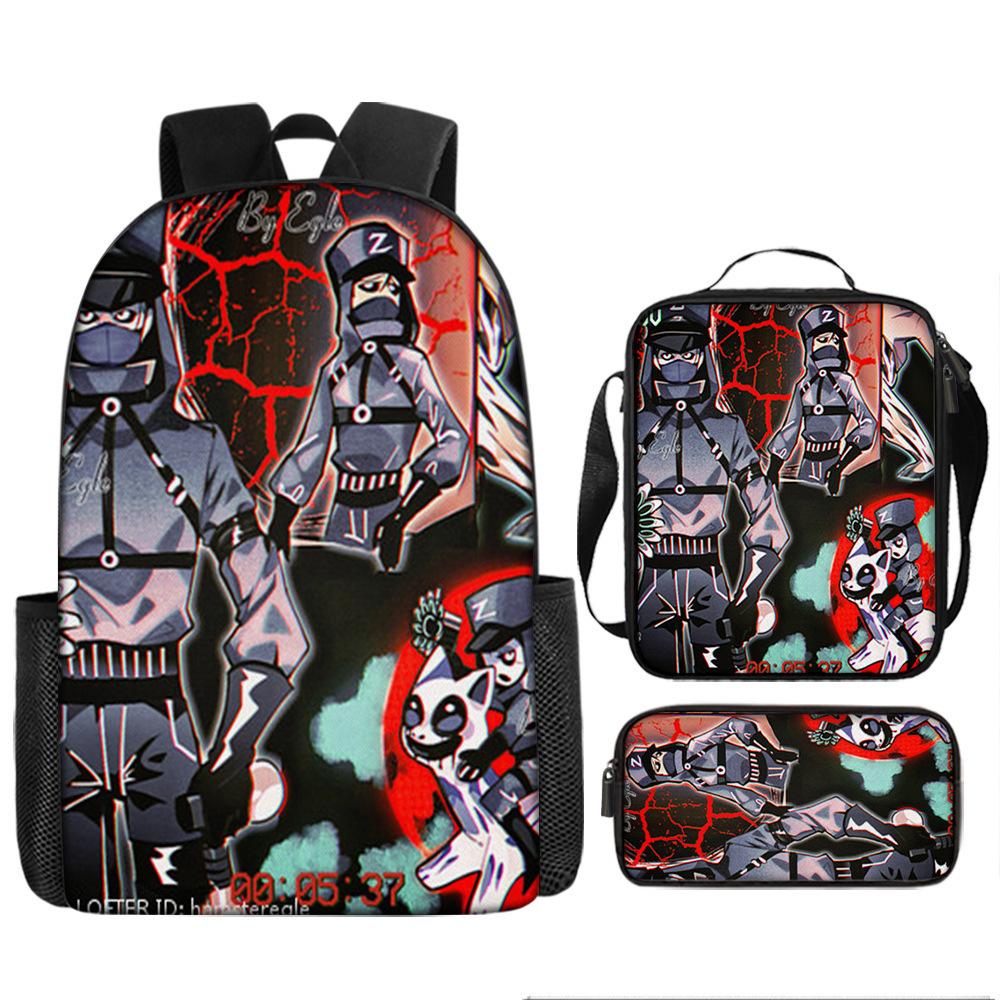 Luxury Popular Funny Novelty zoonomaly 3D Printed 3pcs/Set pupil School Bags Laptop Daypack Backpack Lunch bag Pencil Case