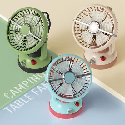 Portable Camping Fan 1200mAh Rechargeable Fan with Hanging Hook Small Ceiling Fan for Tent RV Bed Car