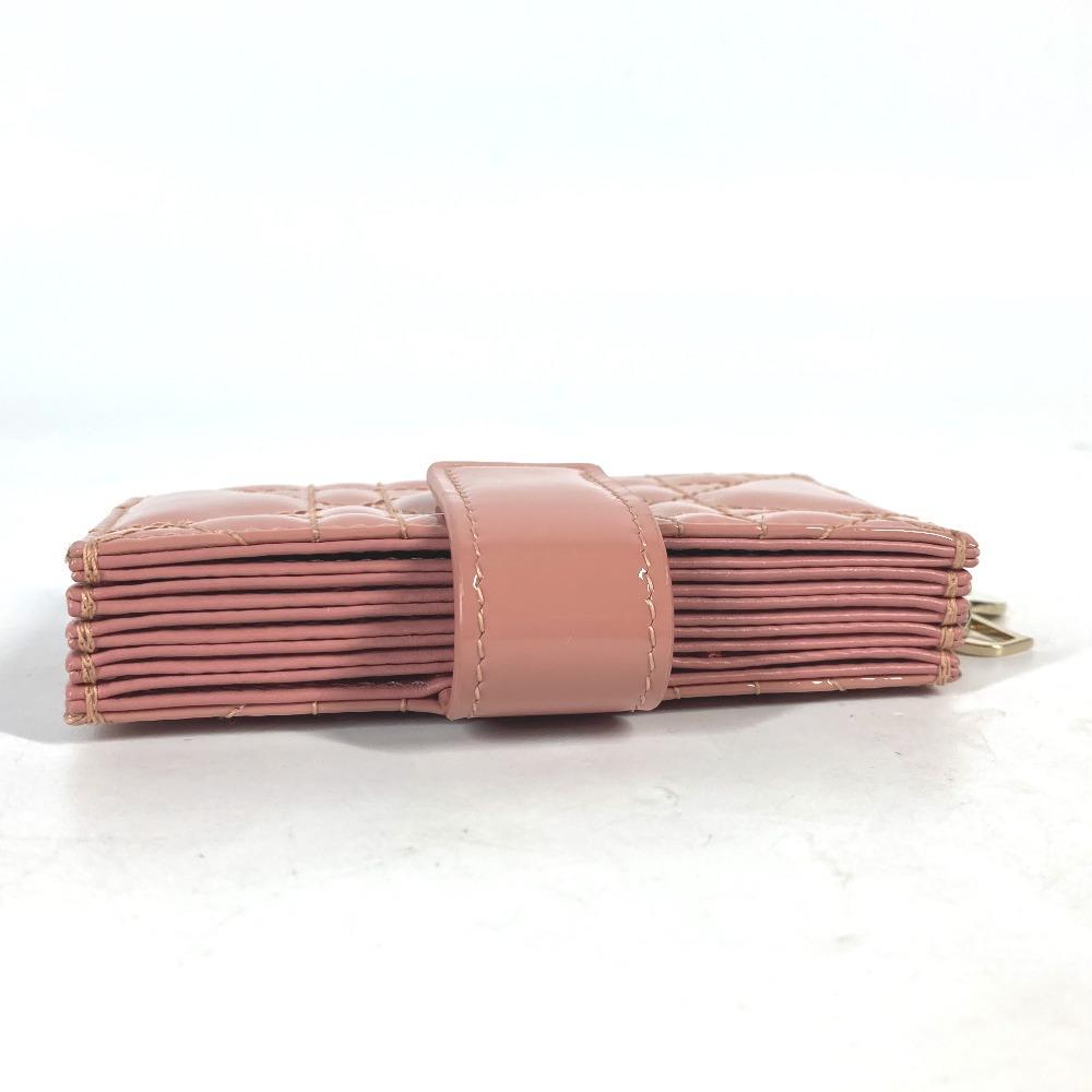 CHRISTIAN DIOR Cannage Lady Dior card holder case accordion enamel Card Case