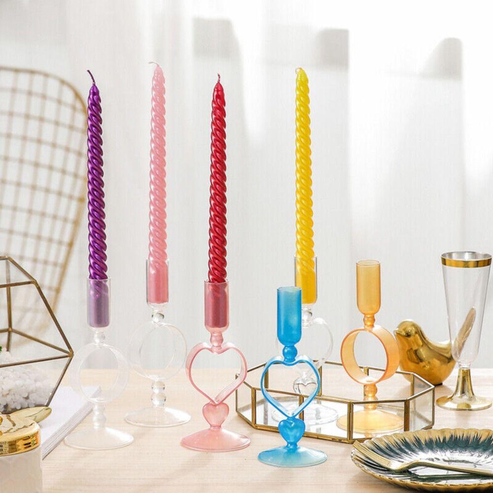 

Wedding Centerpieces Glass Vase Clear Candlestick Holder Modern Candle Holders