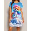 Soft Round Neck Short Sleeved Pajamas, Loose Fit, Suitable for Adults, All Year Round Home Wear, Fashionable and Comfortable Pajamas