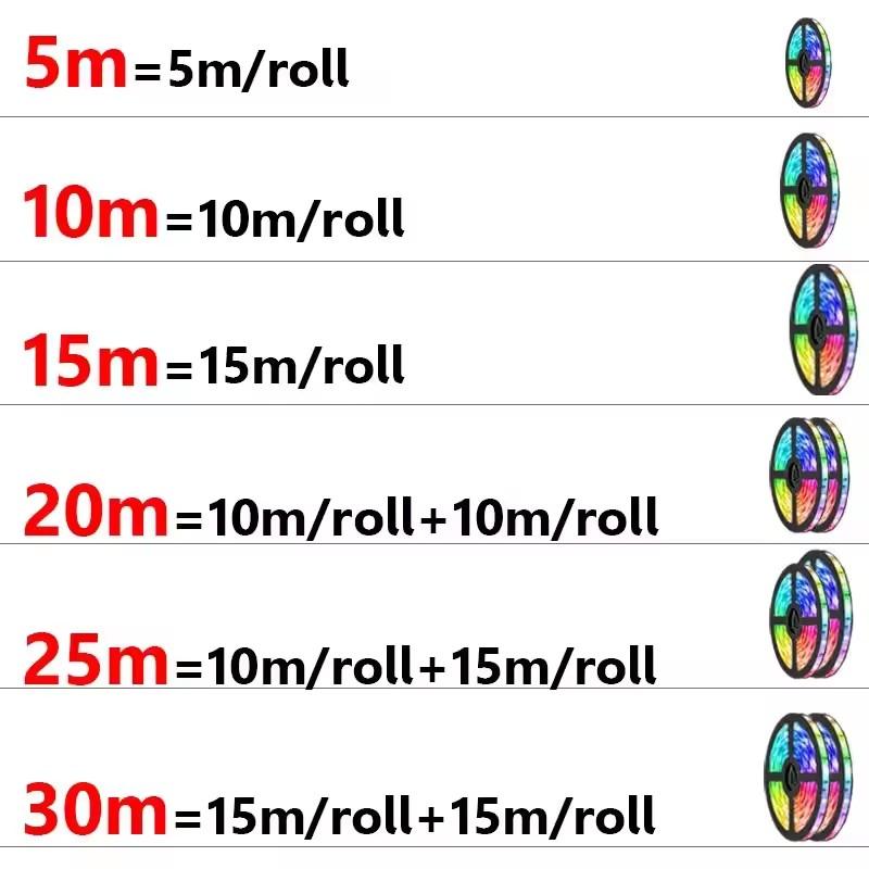 1-30M Usb Led Lights Strip 5050 Bluetooth Wifi App Ir Remote Control Led Lights For Bedroom Flexible Led String Ribbon Rgb Tape