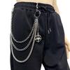 Gothic Pentagram Pan Goat Head Multi-layer Chain Pant Ornaments for Men and Women