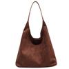 Elegant Fall Suede Shoulder Bag For Women Retro Large Tote Bag Ideal For Commuting And Daily Outfits