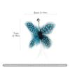5pcs Artificial Butterfly Replacement Head Feather Cat Teaser Stick Funny Simulated Insect Pet Cat Toy
