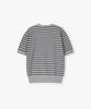Peullojeulum Stripe Henleyneck Cotton Knit Gray