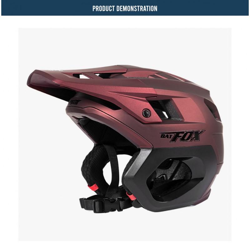 BATFOX Vollschutz Fahrradhelm Mountainbike Trailfahren Winter Sicherheitsausrüstung EPS PC Schale Unisex Erwachsene S M L