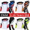 Set completo abbigliamento motocross per bambini Kit Maglia Pantaloni Youth bambino verde Moto nero 3 4 5 6 7 8 9 10 anni Tuta fuoristrada blu arancio Enduro cross ragazzo ragazza