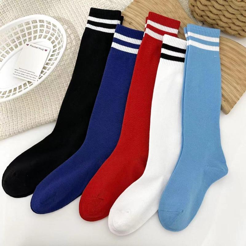 Unisex Compression Socks Football Socks Non-slip Long Tube Knee High Stockings Socks Striped Soccer Socks Running Sports Socks