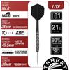 Target Japan BLACK MARQUE LITE CHAOS SP STEEL TIP DARTS Leonard Chai Tungsten Steel Tip Dart 21G Shape Flights and SWISS SILVER NANO POINT 30MM 90%