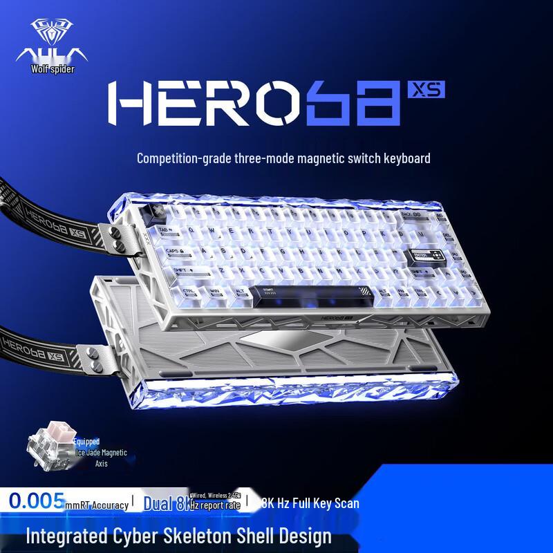 AULA HERO68XS 68-Key Three-Mode Magnetic Switch Gaming Keyboard