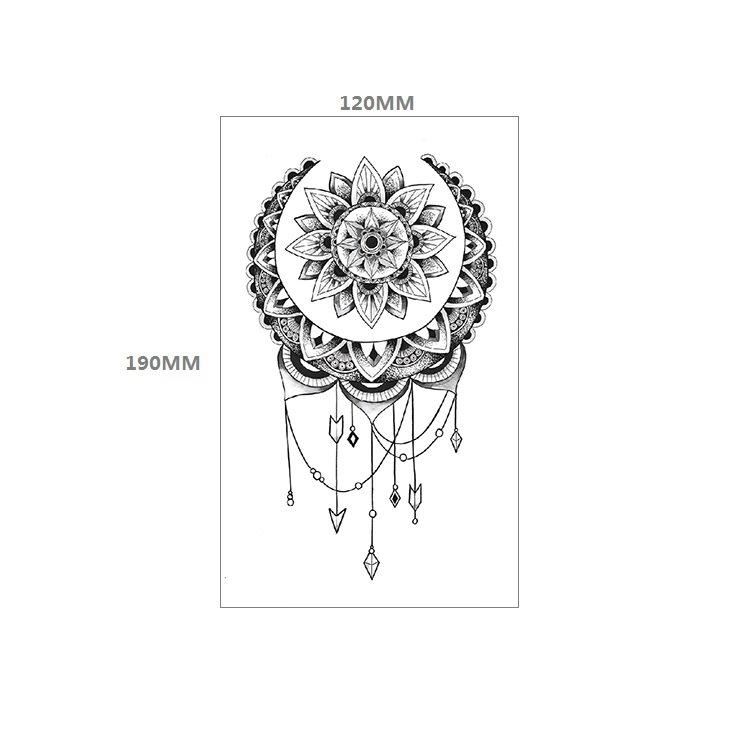 Waterproof Tattoo Sticker Girl Colored Rose Lotus Bohemian Brahma Totem Chest Back Cover Tattoo
