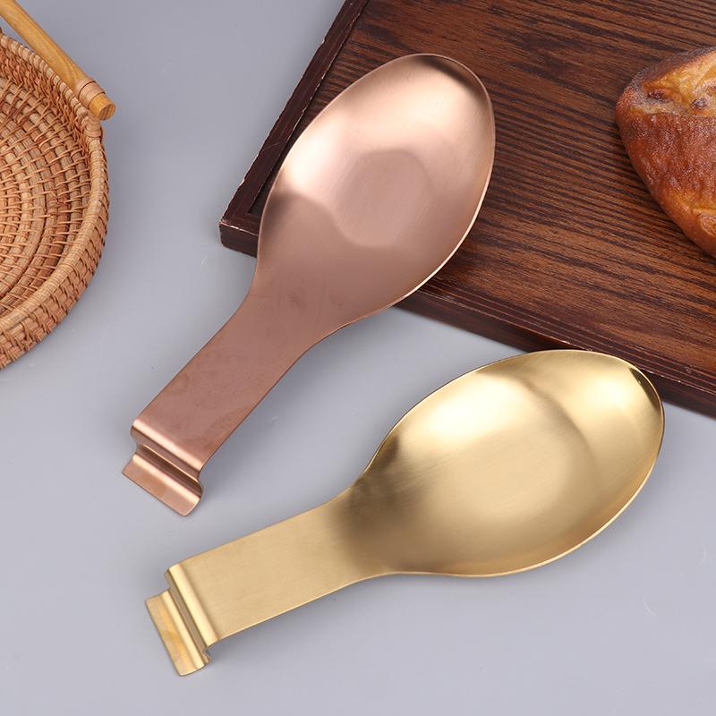 Fish Shape Spoon Rest Thickened Stainless Steel Tableware Spoon Shelf Buffet Clip Tray Hotel Restaurant Kitchen Utensil Holder