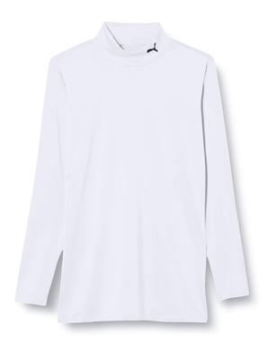 Compression Mock Neck LS Long High 2024 Size L Men's Shirt, Sleeve, Neck, 656332, Fall/Winter Colors, White/Black (04),