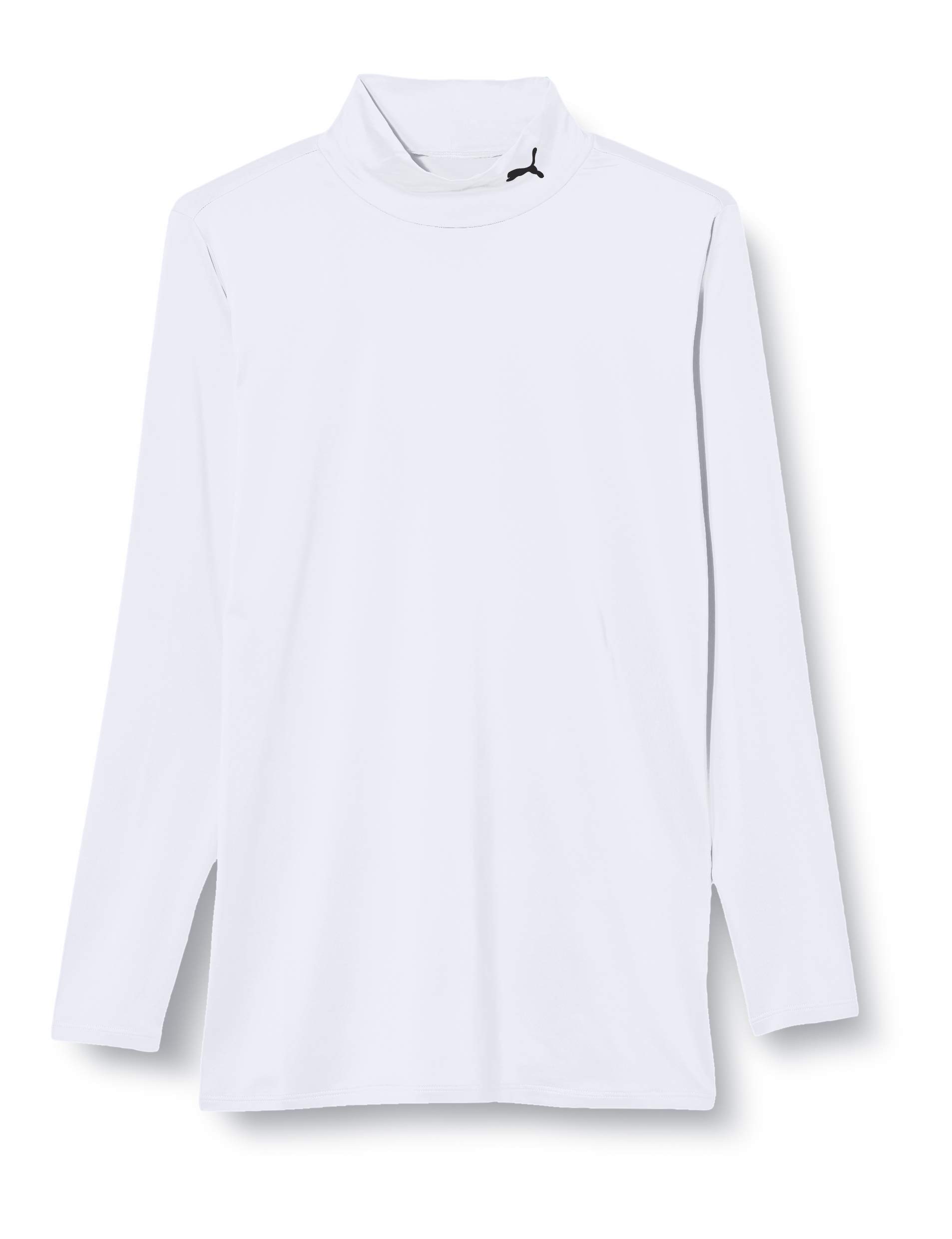 

PUMA Compression Mock Neck LS Long High 2024 Size L Men s Shirt, Sleeve, Neck, 656332, Fall/Winter Colors, White/Black (04),