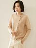 2025 Autumn/Winter Women's Thickened Cashmere Cardigan - Round Neck, Speckled Yarn, Slanted Buttons, Long Sleeve Wool Knit Sweater Coat
