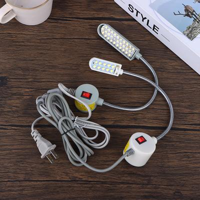 1 pz Lampada per macchina da cucire a 10/20/30 LED 360 Flessibile Regolabile Collo di Cigno Lampada da Lavoro Luci Industriali con Base per Banco da Lavoro
