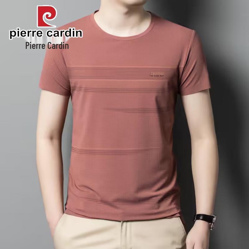Pierre Cardin Men s Ice Silk Striped Short-Sleeve T-Shirt 3XL