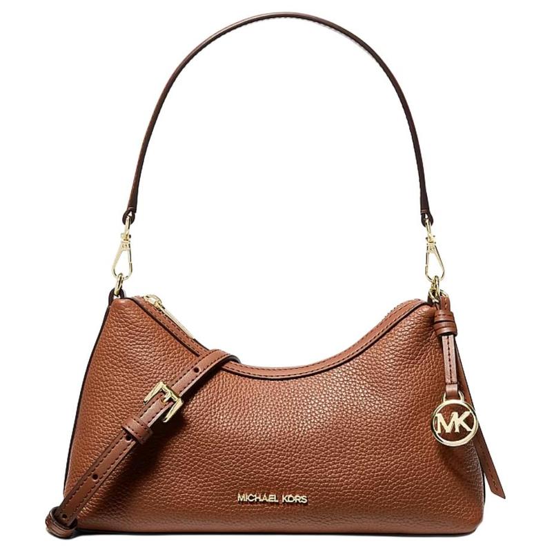 MICHAEL KORS Sammy Hardware Brand Metalware Leather Shoulder Bag Small Women s Red Brown золотой