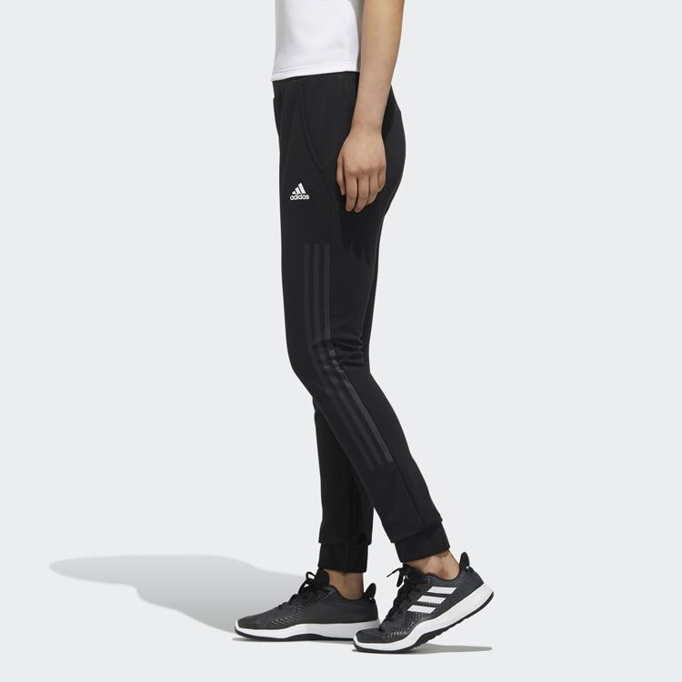 Adidas Pt Ft 3S Logo Slim Fit Jogger Pants Women Bottoms Black FM9253