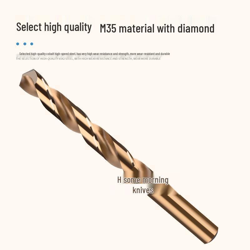 PQT M35 Kobalt Hochhärte Spiralbohrer für Edelstahl, Eisen und Importteile, 2-16mm Zylinderschaft