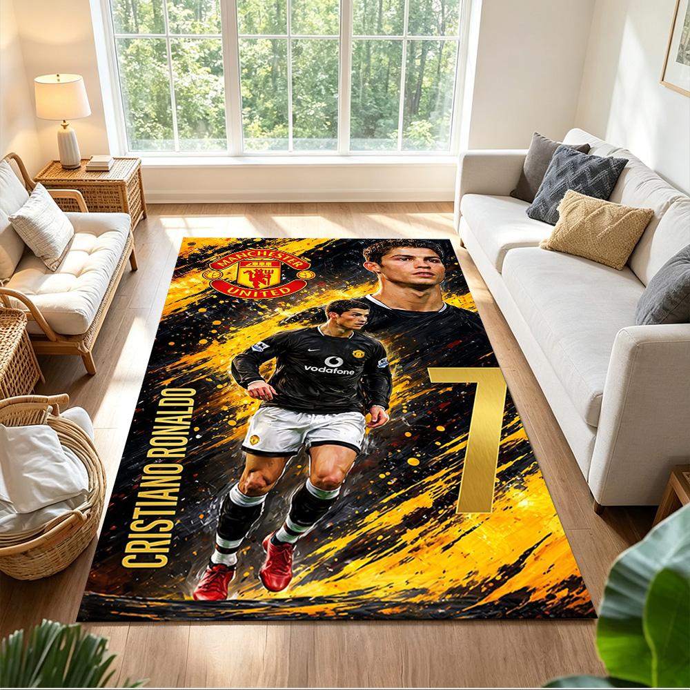 Cristiano Ronaldo Area Rug Perfect for Study Room Living Rooms Dining Room Kitchen Anti-slip Rug Decorate Offices
