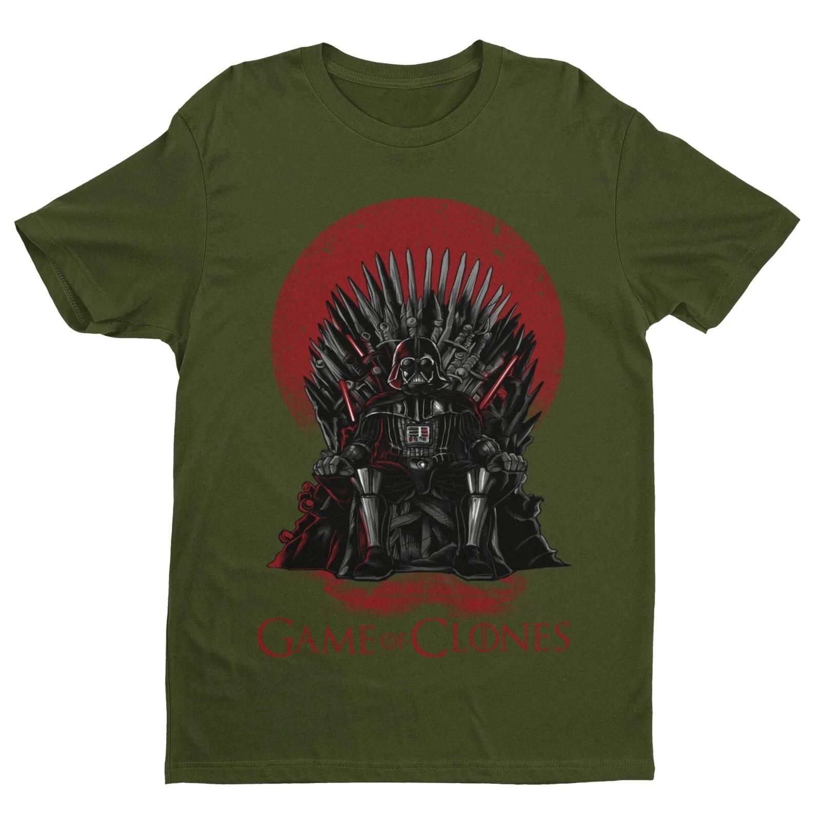 Funny GAME OF CLONES Thrones and Wars Star Mash Up Vade Darth Iron Retro T Shirt 4XL