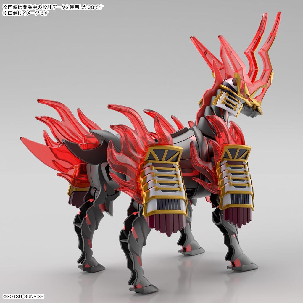 BANDAI SPIRITS SDW HEROES Nobunaga's War Horse, Color-Coded Plastic Model