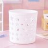 1pc Hollow star shaped pen holder, plastic circular pen holder, desktop pen holder, cute pen holder, office and school supplies