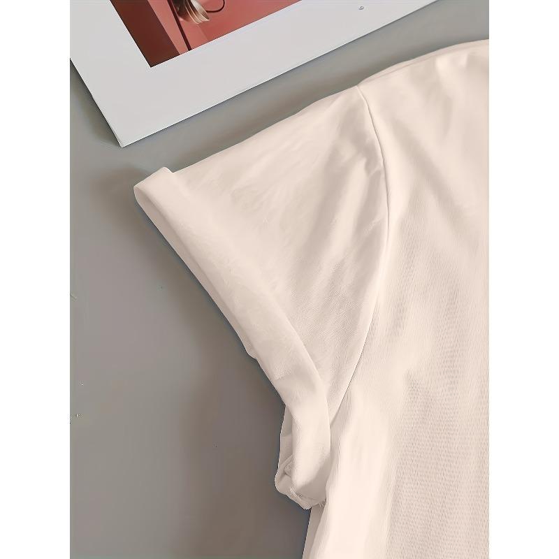 Kreatives Damen-T-Shirt mit MAMA-Buchstabendruck Bequeme Farben Rundhalsausschnitt Normale Länge Ganzjahres-Freizeit-Oberteil