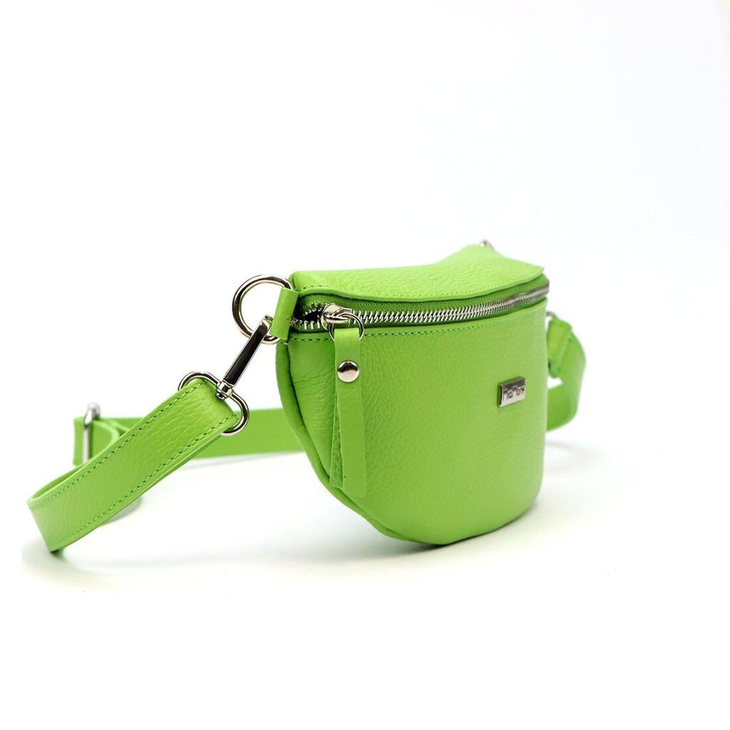 Skórzana Saszetka Przez Ramię Nerka Damska MiaMore