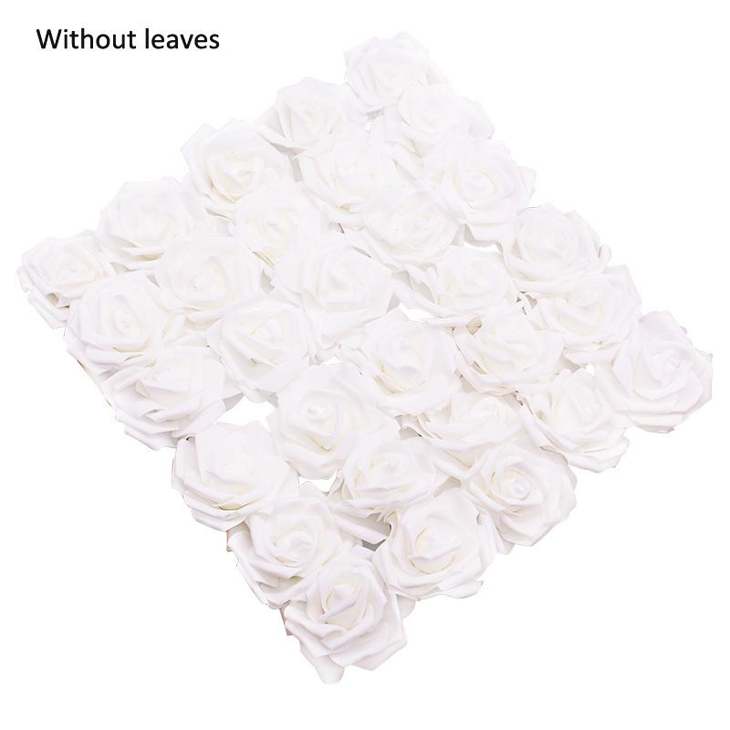 25Heads 8CM Artificial PE Foam Rose Flowers Bride Bouquet Flower For Wedding Party Decorative Scrapbooking DIY Flower