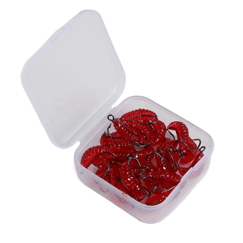 30Pcs/Box Soft Material Simulation Breadbug Lures Artificial Worms Freshwater Fishing
