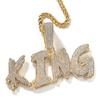 THE BLING KING Vlastní tučné štětcové písmeno Jméno Přívěsek Náhrdelník Mikro Dlážděný Zirkoniový Řetízek Hip Hop Šperky