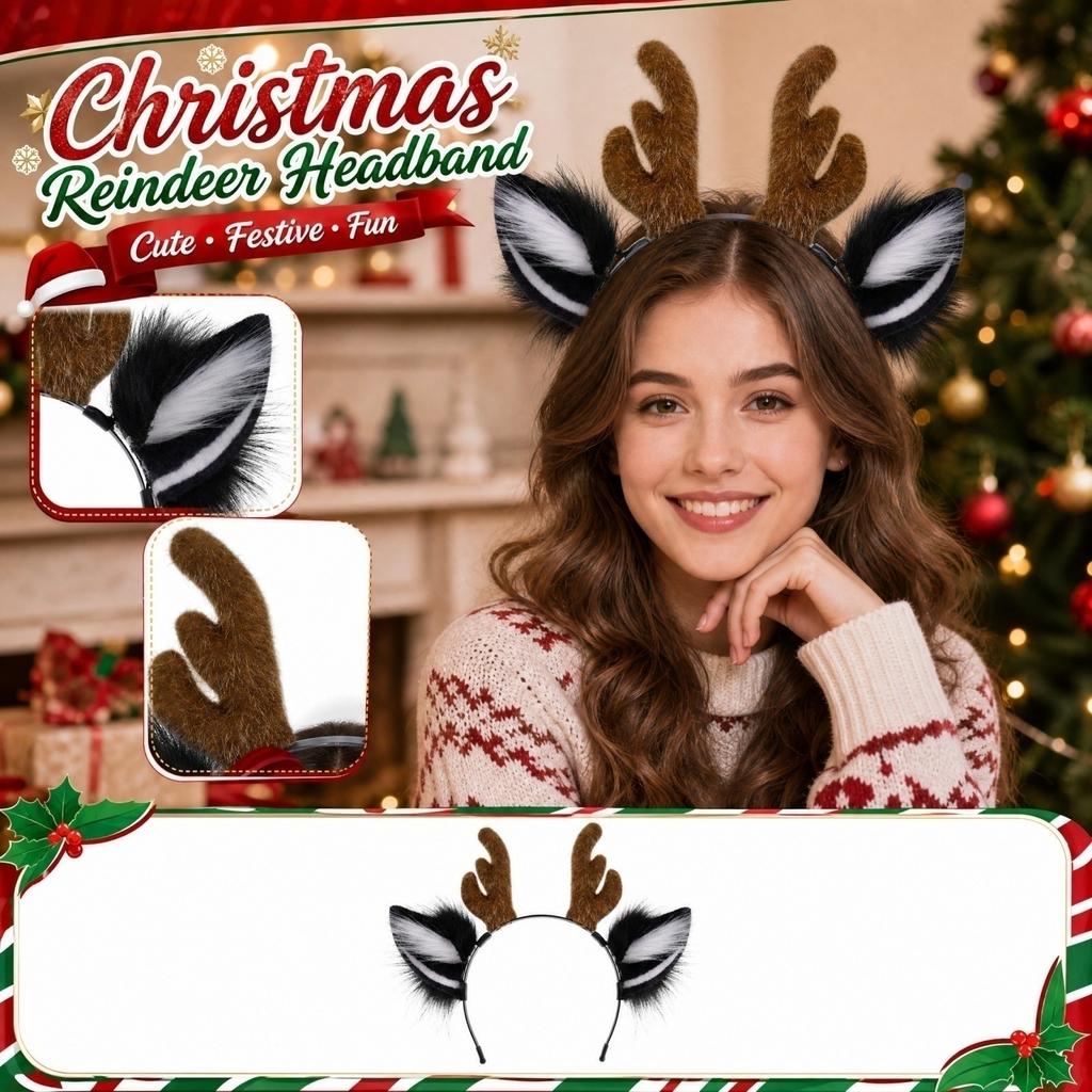 Christmas Removable Deer Headband for Stage Performance Costume